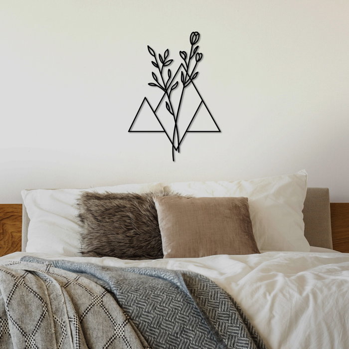 Wallity Accesorio Decorativo de Pared Metal Negro M 50x35cm - Elegancia y Sofisticación para tu Hogar